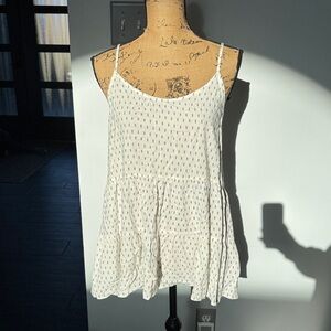 White Patterned Women's Tank Top